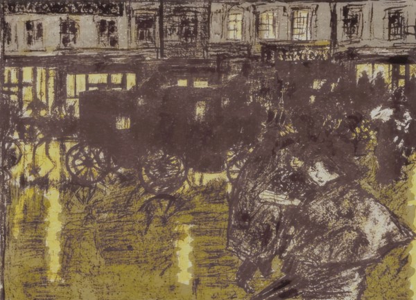 Pierre Bonnard
Ecole française
Rue, le soir, sous la pluie
Série "Quelques aspects de la vie de