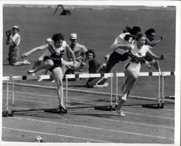 Aug. 31, 1960 - Olympic Games In Rome. Mary Bignal Wins Her Hurdles Heat. Photo shows Britain's Mary Bignal seen leading over the last hurdle to win her heat in the Women's 80 Metres hurdles, to quali...