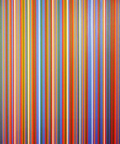 Cherry Autumn; 1983 by Bridget Riley born 1931.
