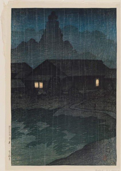 Tabi miyage dai isshu, Mutsu Tsuta onsen by Kawase Hasui