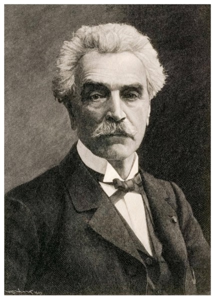 Jean Léon Gérôme (1824-1904), French painter, artist and sculptor, portrait engraving by Henry Wolf, 1898