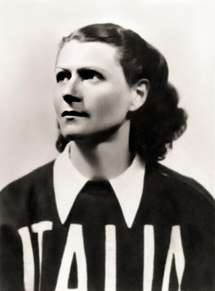 1936 , ITALY  : The  italian runner hurdler and sprinter ONDINA VALLA ( Trebisonda , 1916 - 2006 ) ,  participated in the 1936 Summer Olympics in Berlin, Germany, where he achieved international fame ...