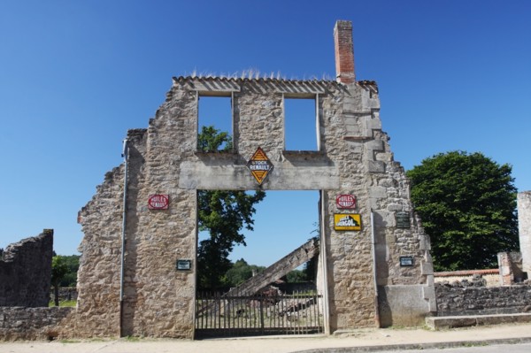 The Remains of the Garage in the Village of Oradour sur Glane in the Haute Vienne Department 87 of France