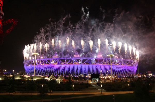 Fireworks at the Opening ceremony of the London 2012 Paralympic games