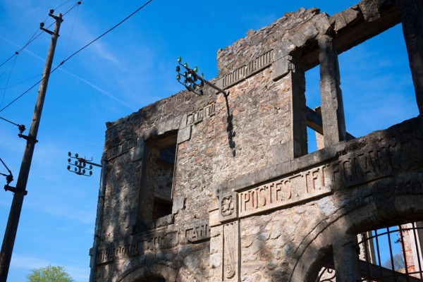 The ruins of Oradour-sur-Glane near Limoges in France.