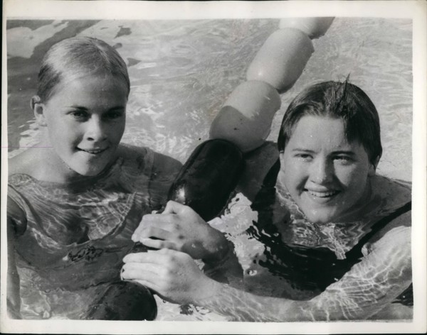 Aug. 08, 1960 - Olympic games in Rome.: Miss G. Schuler, of America, set up new Olympic record for the 100 Meters Butterfly event , during a heat in Rome yesterday. Her time was 1 min. 9.8 sees. Miss ...