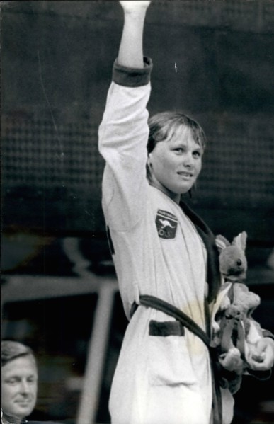 Aug. 31, 1972 - August 31st 1972 Olympic Games in Munich. Photo Shows: Shane Gould of Australia, on the rostrum after winning the Women's 200 Metres Individual Medley Final at the Munich Olympic Games...