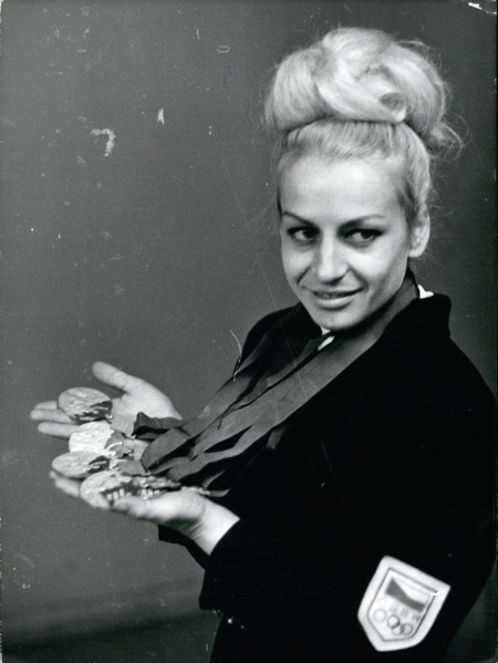 File. 31st Aug, 2016. VERA CASLAVSKA (May 3, 1942, Prague, Czech Republic - August 30, 2016), one of the most decorated gymnasts, has died aged 74 after battling pancreatic cancer. Caslavska won seven...