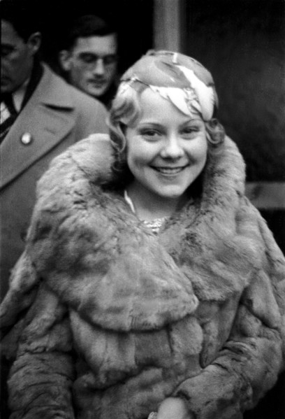 Winter Olympics 1936 - Germany, Third Reich - Olympic Winter Games, Winter Olympics 1936 in Garmisch. Norwegian ice skater Sonja Henie as guest at the  opening ceremony. Image date February 1936. Phot...