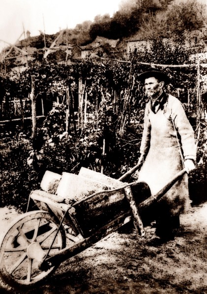 Ferdinand Cheval (1836-1924) working in his inspirational Le Palais idéal. Later known as Facteur Cheval, he was an ordinary French postman who spent thirty-three years of his life building Le Palais ...