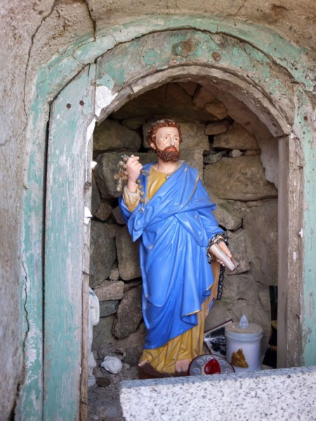 San Petru - St Peter shrine on the GR20 trek, between Lac de Nino and Castel de Vergio, Corsica, France
