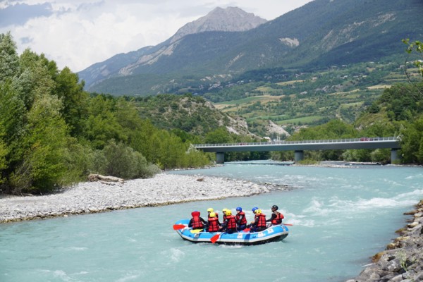 white river rafting over durance river alps france