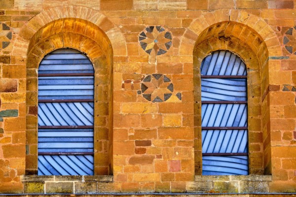France, Aveyron (12), Conques, labeled Most Beautiful Villages of France, stage on the Camino de Santiago, Sainte-Foy abbey church, 11th and 12th cent