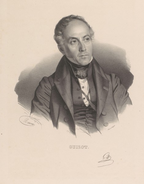 Portrait of François Guizot, Guizot (title on object), print maker: Nicolas Maurin, after own design by: Nicolas Maurin, printer: veuve Delpech (Naudet), Paris, 1825 - 1842, paper, height 482 mm × wid...