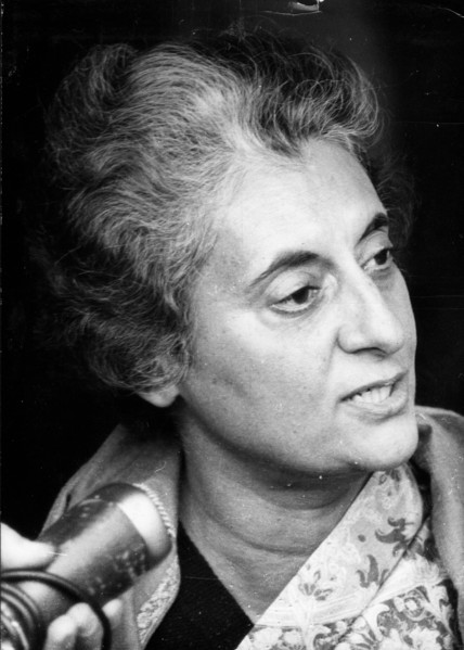 Prime Minister Indira Gandhi at press conference