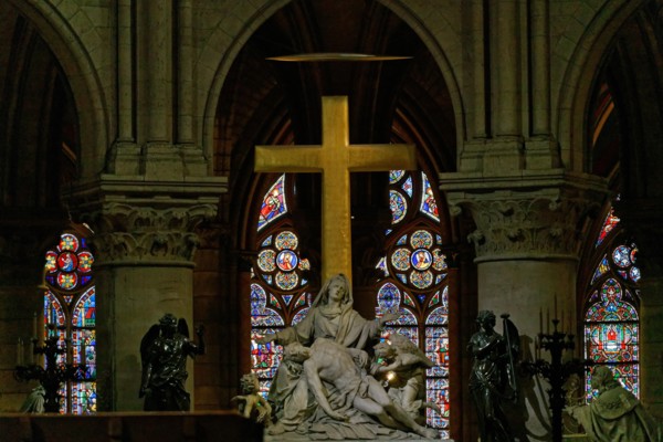 The high altar of Notre Dame de Paris. Jan. 15, 2018