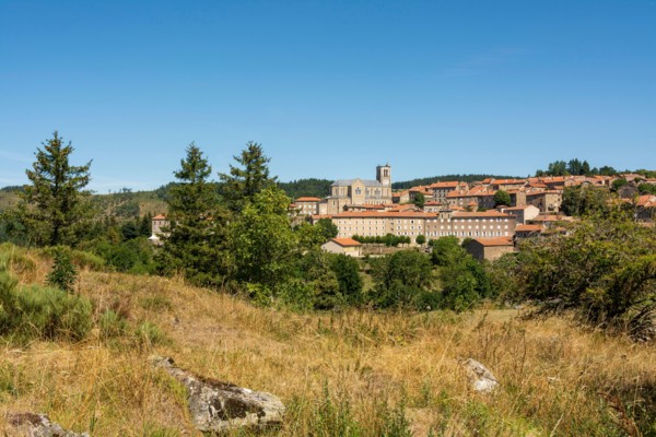 Village of Pradelles labelled les plus beaux villages de France on Stevenson trail, Haute-Loire, Auvergne Rhone Alpes, France