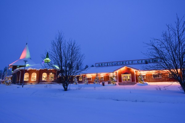 Arctic Circle Centre, Rovaniemi, Finland in winter, February 2021