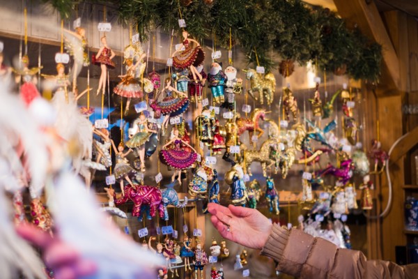 Christmas decoration. Hand painted souvenirs or gifts. Northern Europe holiday traditions.