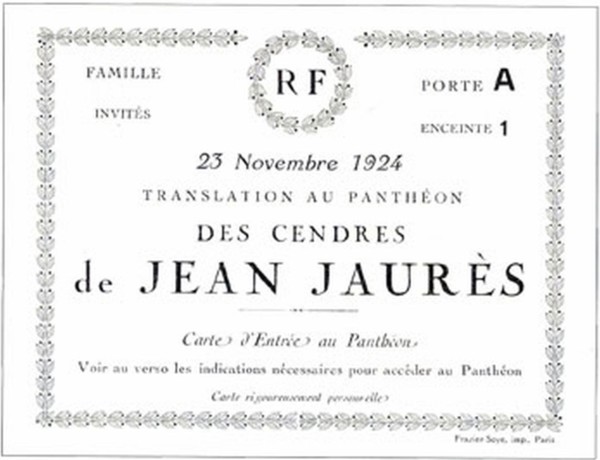 Transfert cendres Jaurès Pantheon - invitation.