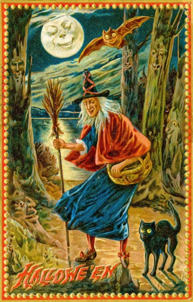 Vintage Halloween Greetings card