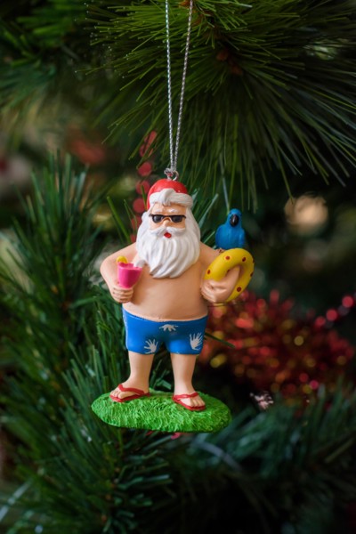 Australian Christmas decoration hanging on a Christmas tree