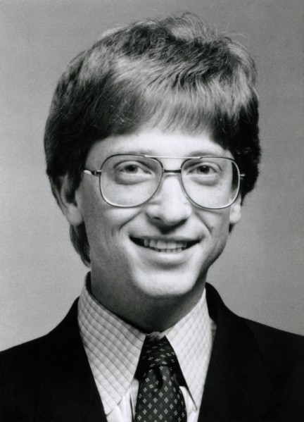 Young Bill Gates, software developer, president and CEO of Microsoft, in the 1980s.