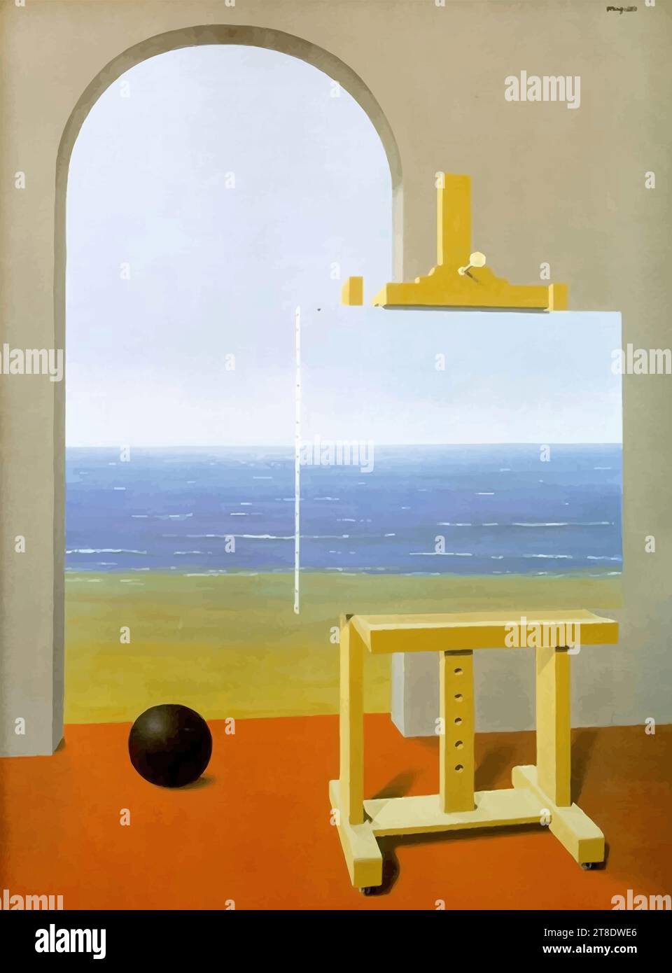 The Human Condition II; La Condition Humaine II, 1935 (oil on canvas) by Artist Magritte, Rene (1898-1967) / Belgian.