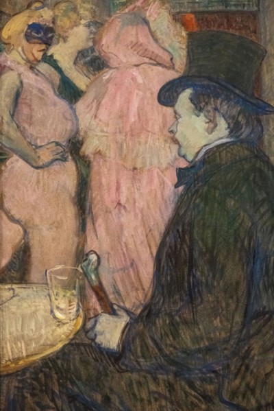 painting by Henri de Toulouse-Lautrec called Maxime Dethomas, painted in 1896