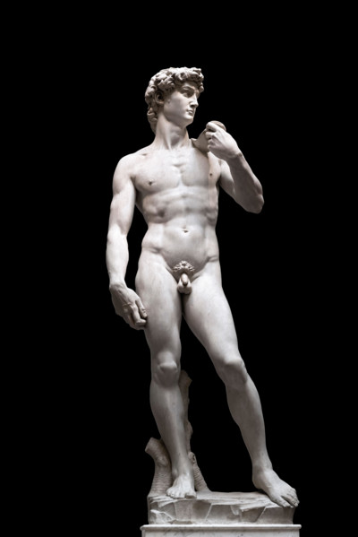 Statue of David by Michelangelo (1475-1564), Galleria dell'Accademia, Florence, Italy.