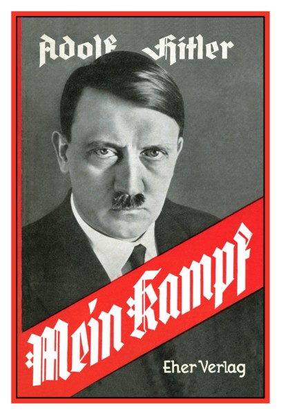 MEIN KAMPF Adolf Hitler front cover book Mein Kampf a 1925 autobiographical manifesto by Nazi Party leader Adolf Hitler. The work describes the process by which Hitler became antisemitic and outlines ...