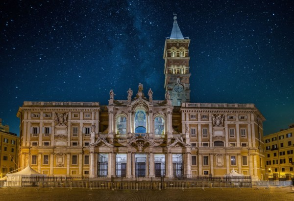 Basilica di Santa Maria Maggiore in Rome, Italy. Saint Mary Major, a Papal major basilica and the largest Catholic Marian church in Roma.