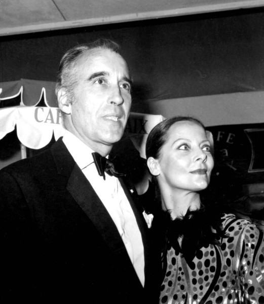 Aug. 8, 2003 - CHRISTOPHER LEE AND WIFE. NATE CUTLER/(Credit Image: © Globe Photos/ZUMAPRESS.com)