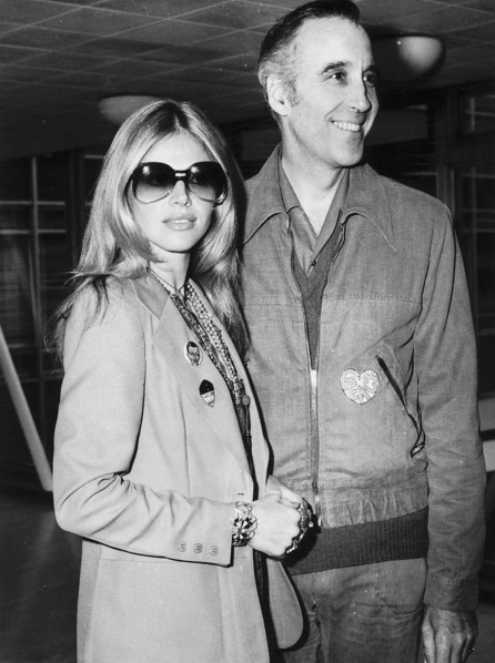 Christopher Lee with Britt Ekland April 1974 Leaving Heathrow Airport for Bangkok where both star in the new James Bond film The Man With The Golden Gun Lee as villain Scaramanga and Ekland as Bond s ...