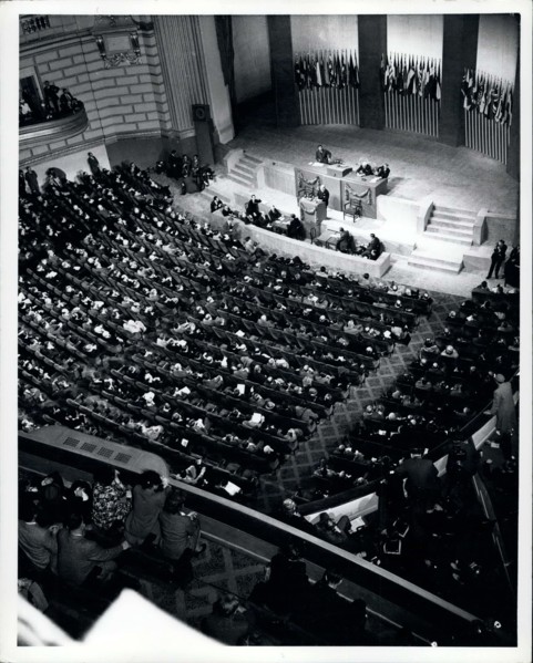 1945 - The San Francisco conference: Delegates of fifty nations met at San Francisco between April 25 and June 26, 1945. Working on the Dumbarton Oaks proposals, the Yalta Agreement, and amendments pr...