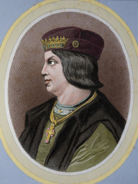 King Ferdinand II of Aragon (1452-1516). The Catholic. Portrait. Engraving, 1879.
