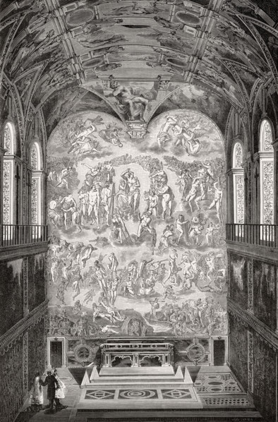 The Sistine Chapel, Vatican City, Rome, Italy, 19th Century