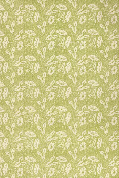 Petunia flowers depicted in the Art Nouveau floral pattern published in 1901 in Prague, Austro-Hungarian Empire (now in the Czech Republic).