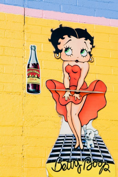 Betty Boop mural on antique store, Las Vegas Boulevard, Las Vegas, Nevada, USA, North America