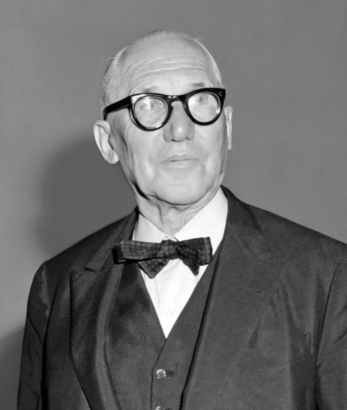 Le Corbusier. Portrait of the Swiss-French architect, Charles-Édouard Jeanneret (1887-1965) in 1964