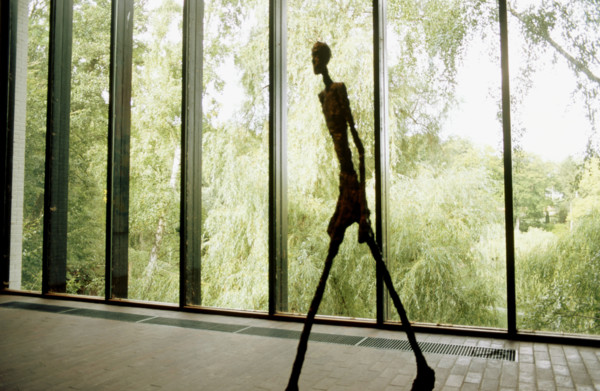 Alberto Giacometti trees Denmark Europe walking man window Kust Louisiana museum plastics silhouette scul