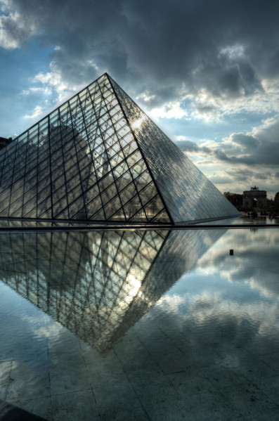Pyramid at the Museum Louvre Paris Il de Paris France Europe