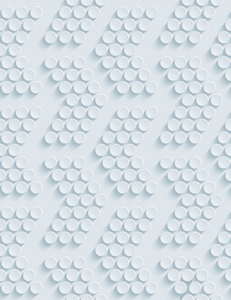 Neutral light gray seamless pattern with 3D effect. Tileable vector background.