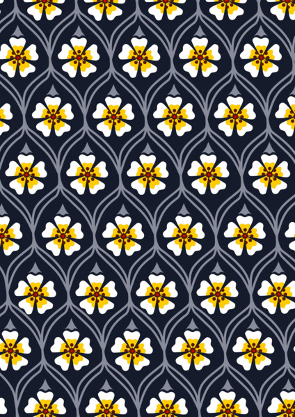 abstract white flower pattern