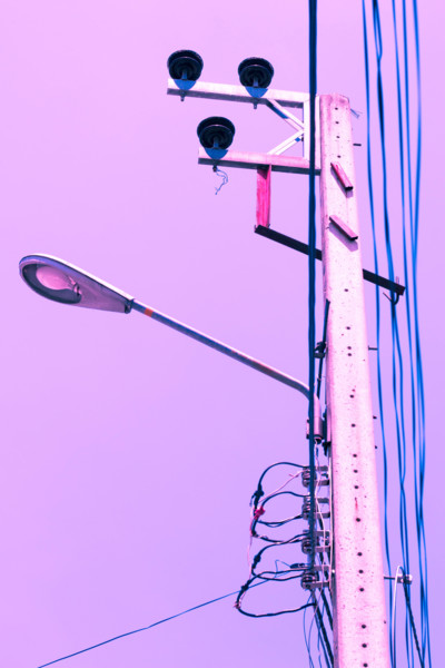 Vintage Lamp post and lamp brick pastel color creative texture and pattern for design and decoration isolate on background close up