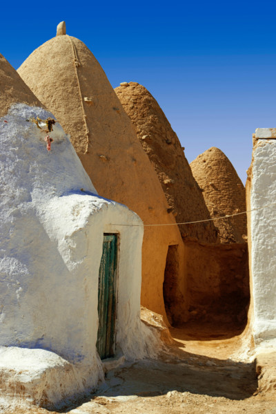 Conical houses at Kastal. Syria, Middle East