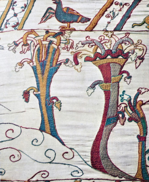 Episode from the Bayeux Tapestry, an embroidered cloth nearly 70 metres (230 ft) long, which depicts the events leading up to the Norman conquest of England, culminating in the Battle of Hastings, in ...