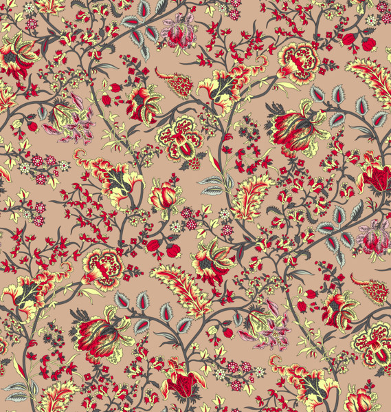 Seamless pattern with fantasy flowers, natural wallpaper, floral decoration ,flower pattern