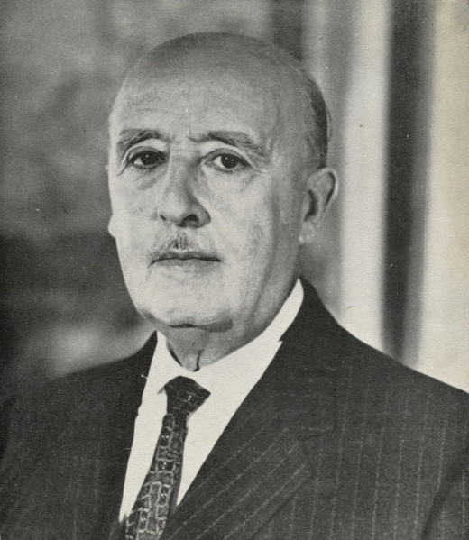 Portrait of Spanish dictator Francisco Franco, Madrid 1970s