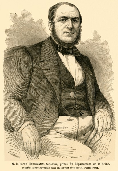 Europa, Frankreich, Paris, Georges-Eugène Baron Haussmann, französischer Städteplaner, Motiv aus : " Le Monde Illustré ", No. 408, 4. Février 1865 ( 4. Februar 1865 ) .  /  Europe, France, Paris, Geor...